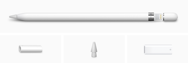Apple 2022 Pencil (1ère Génération) - avec Adaptateur USB-C