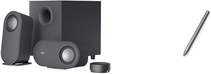 Logitech Z407 Haut-parleurs Bluetooth pour ordinateur avec caisson de basses et contrôle sans fil, son immersif, audio premium avec plusieurs entrées et haut-parleurs USB - Noir
