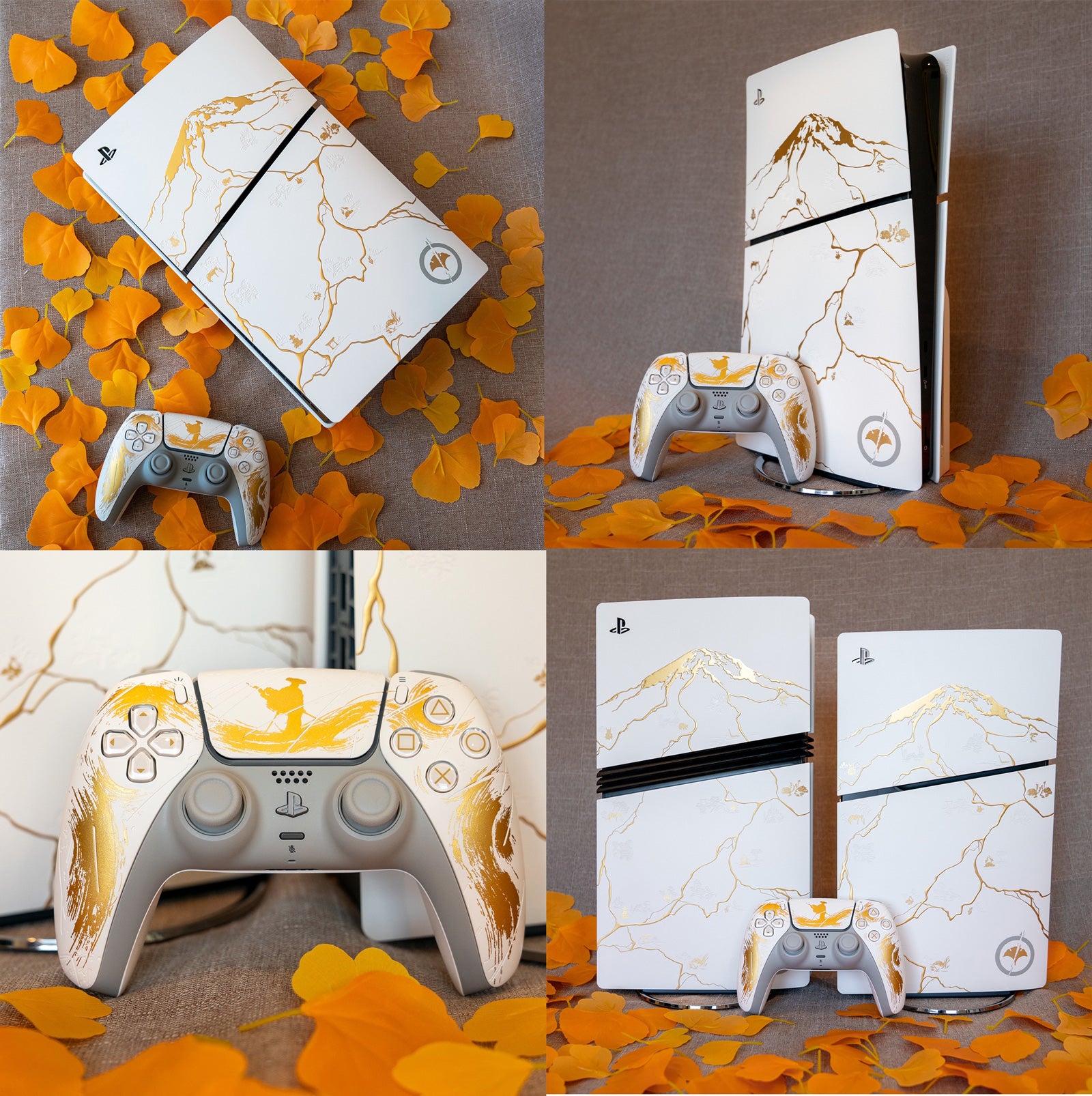 Console Playstation PS5 , Pack Console PS5 Slim standard édition limitée Ghost of Yōtei version dorée (code de téléchargement)