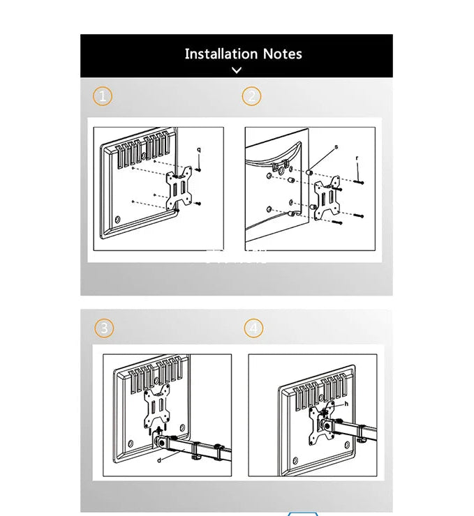 Suptek support de moniteur à 4 Bras, entièrement réglable  de  13" à 27 pouces