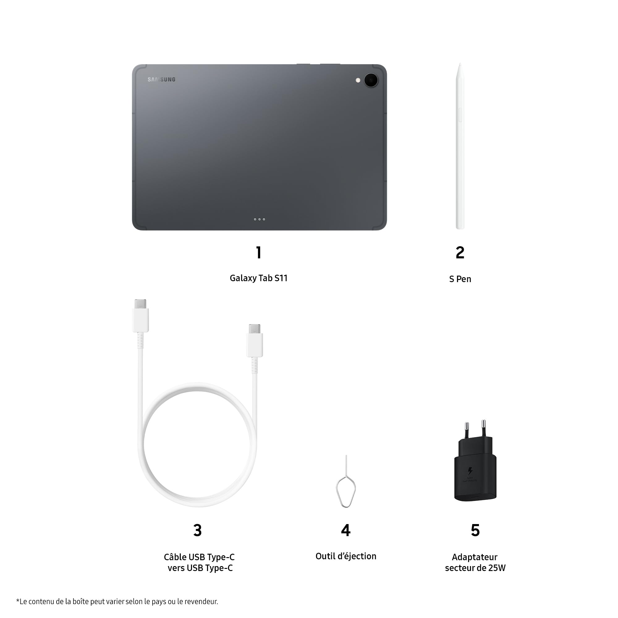 Samsung Galaxy Tab S11 - 128 Go - Gris