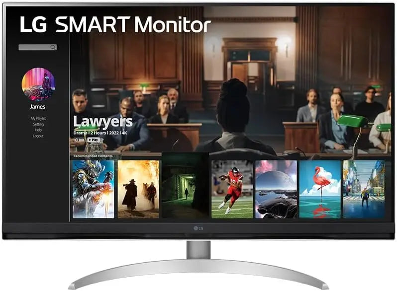 LG MyView Smart Moniteur 32SQ700S-W 32 pouces 4K UHD, Dalle VA résolution (3840x2160), 5ms ,60Hz, HDR 10, DCI-P3 90%, inclinable