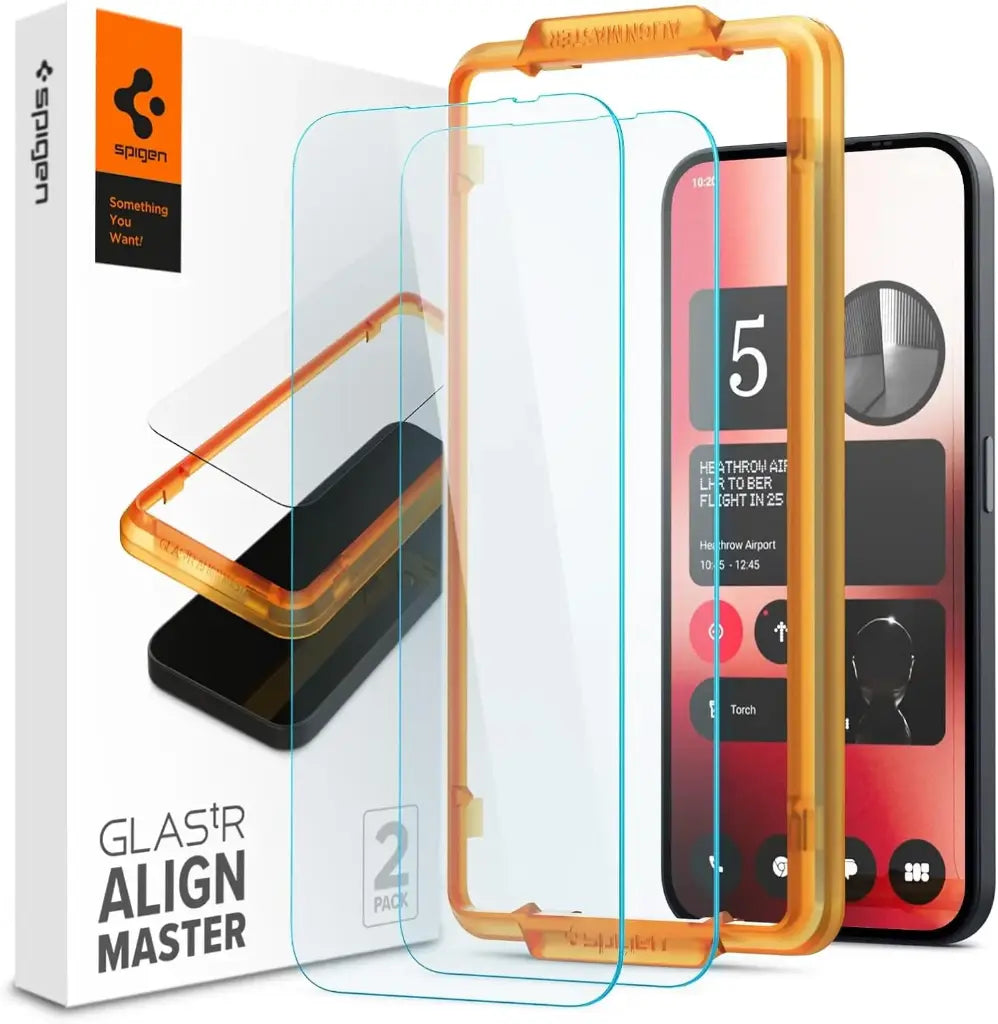 Spigen AlignMaster Verre Trempé pour Nothing Phone (2a) Plus, Nothing Phone (2a), 2 Pièces