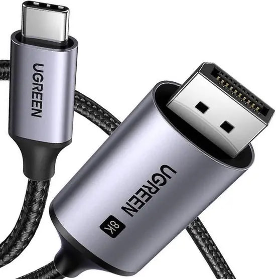 Ugreen - CM556 - câble avec connecteurs USB-C et DisplayPort 8K 60Hz, 2m  gris