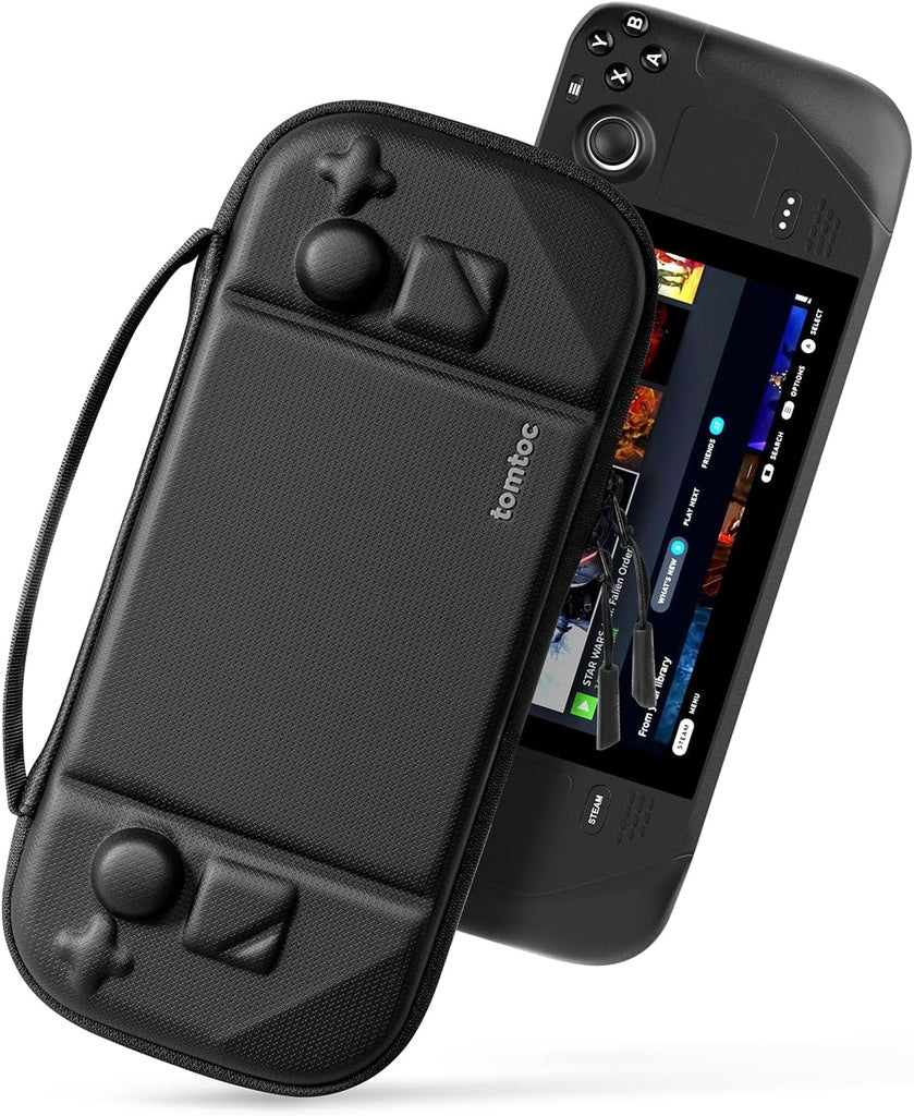 tomtoc Étui protection complète, sac de transport pour console Steam Deck et accessoires( Noir)