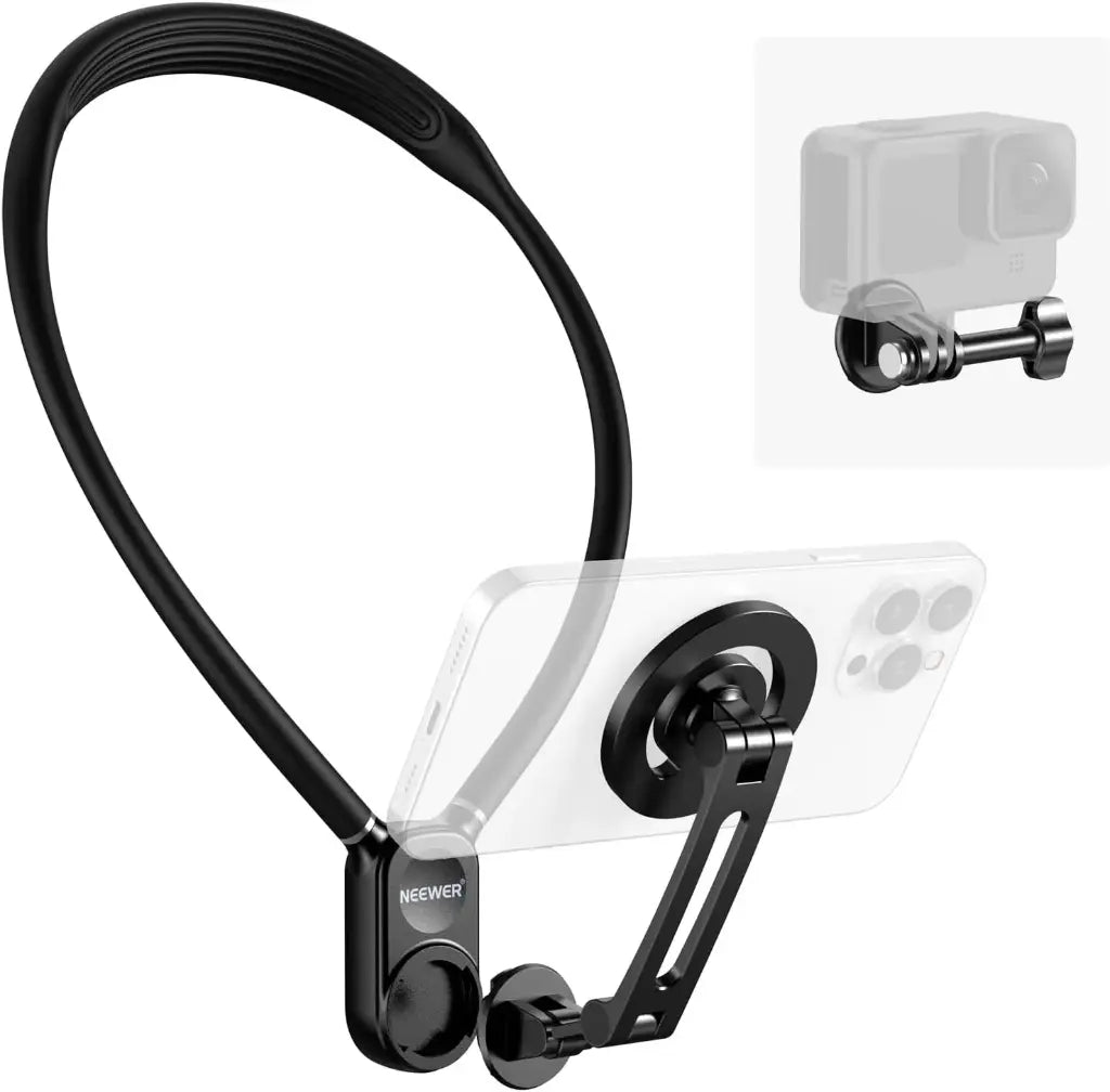 Neewer Support de Cou magnétique, Mains Libres pour trépied Compatible avec GoPro -DJI Insta360-téléphone