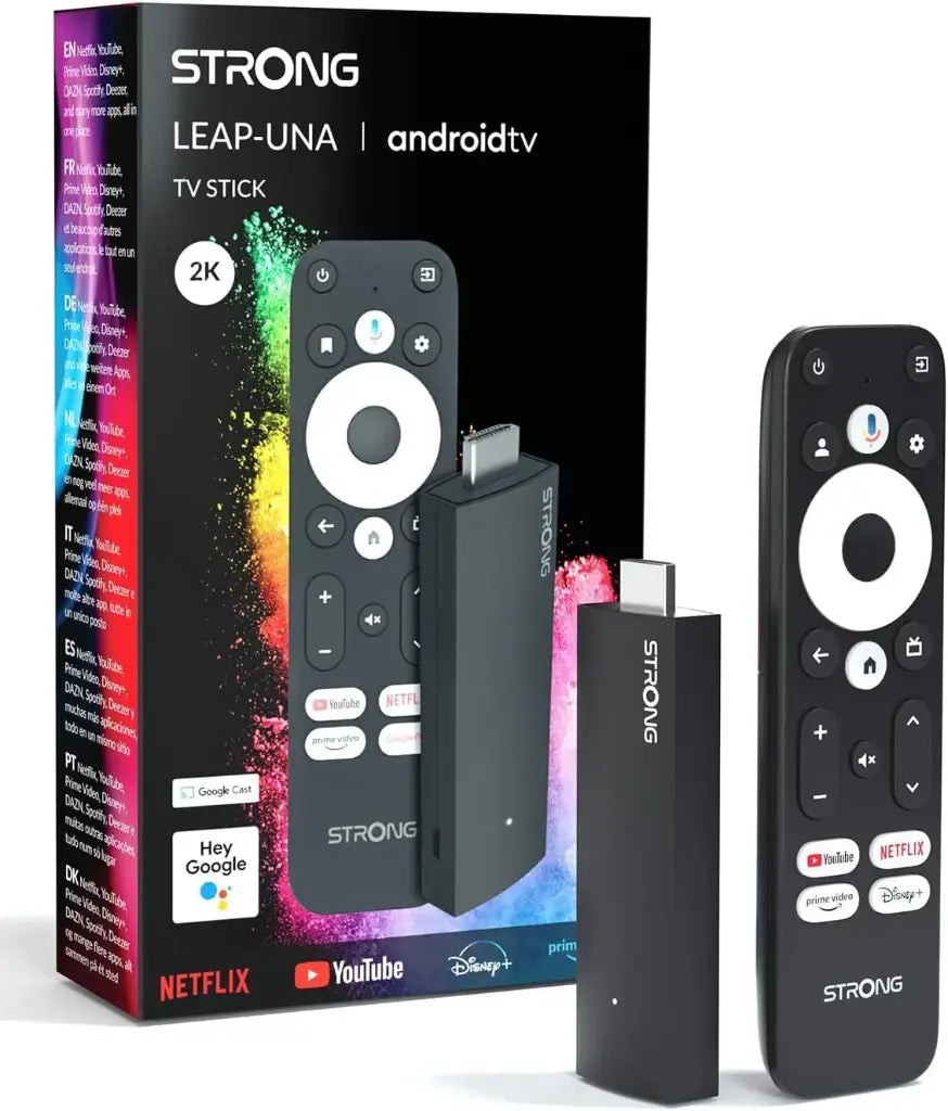 STRONG Leap-UNA Stick De Streaming Box Android TV, Wi-FI, Chromecast Intégré, Box TV Android 11