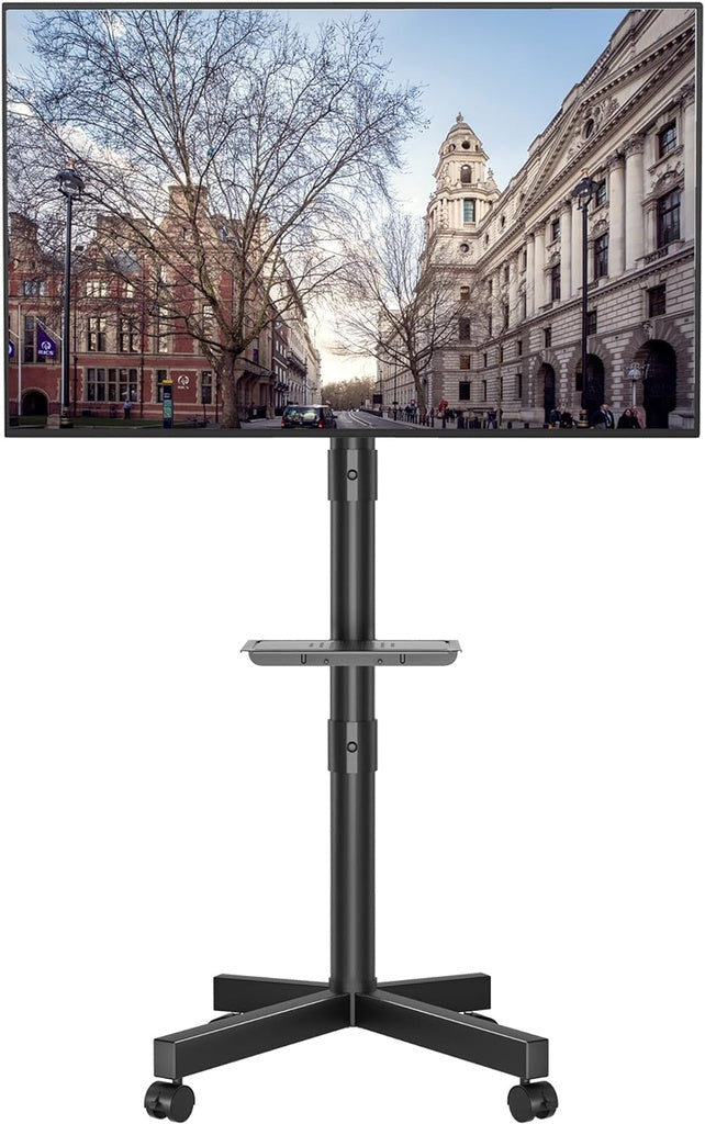 BONTEC Support TV roulettes pour Téléviseurs Plasma/LCD/LED de 23" à 60" avec Étagère