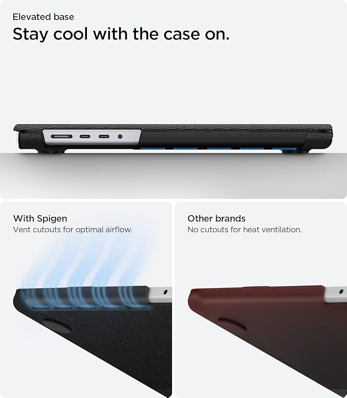 Spigen Urban Fit Coque Compatible avec Macbook Pro 14 Pouces 2023 2021, M3 / M3 Pro / M3 Max (2023) / M2 Pro / M2 Max / M1 Pro / M1 Max - Noir