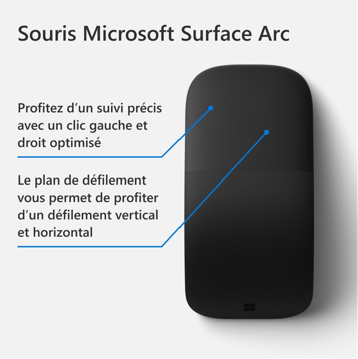 Microsoft Surface Souris Arc - Souris Bluetooth pour PC
