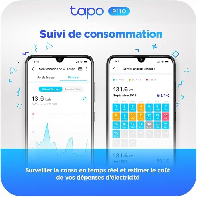 TP-Link  Prise Connectée WiFi, 16A Type E, Tapo P110