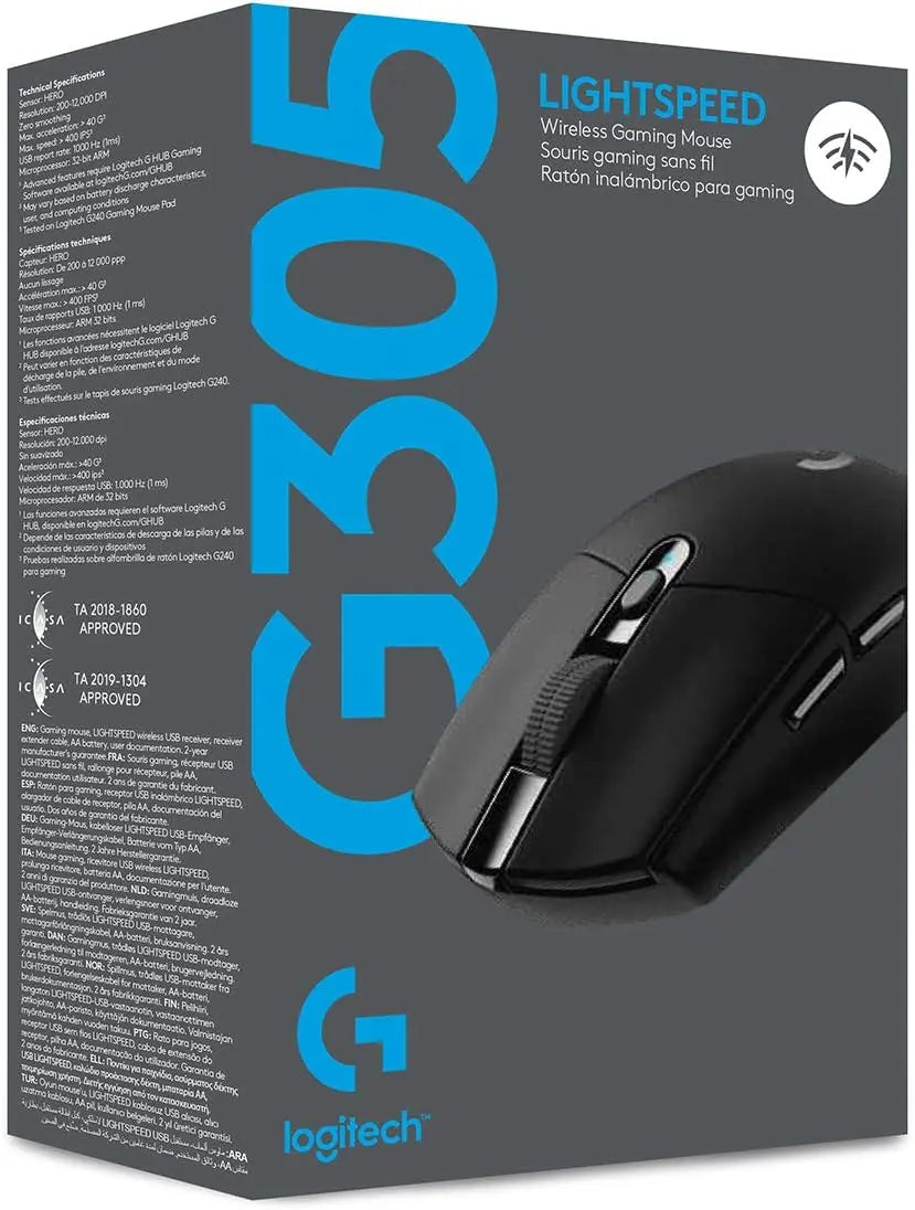 🎯 Logitech G305 Lightspeed – Souris Gamer Sans Fil Ultra-Légère (Noir)