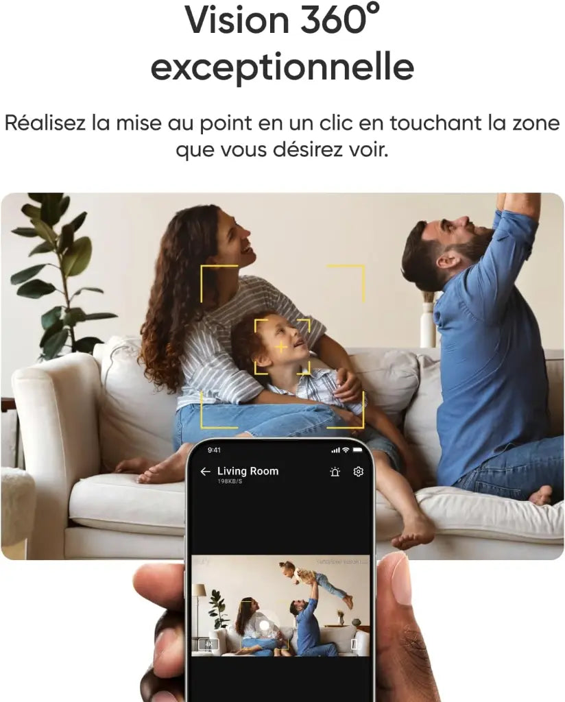 eufy Security Caméra Intérieure E30 – Surveillance 4K UHD, Rotation 360°, Inclinaison, Compatible HomeKit
