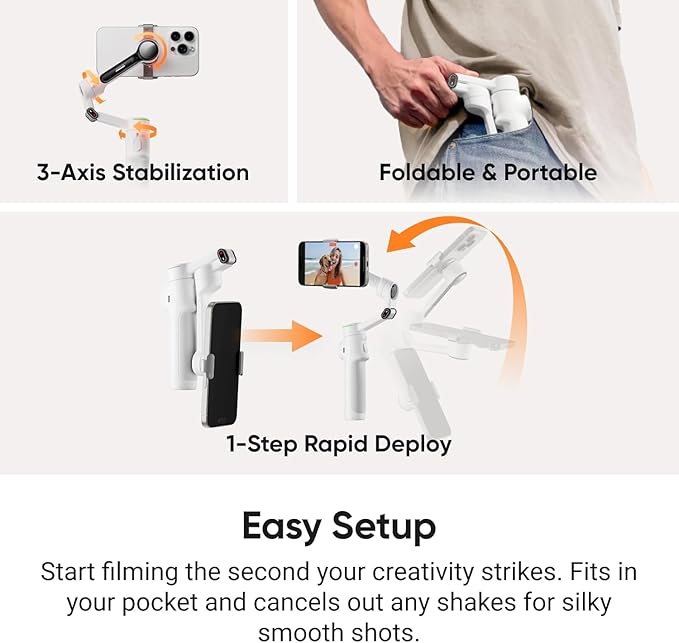 Insta360 Flow Pro - Stabilisateur  pour iphone avec suivi par l' IA