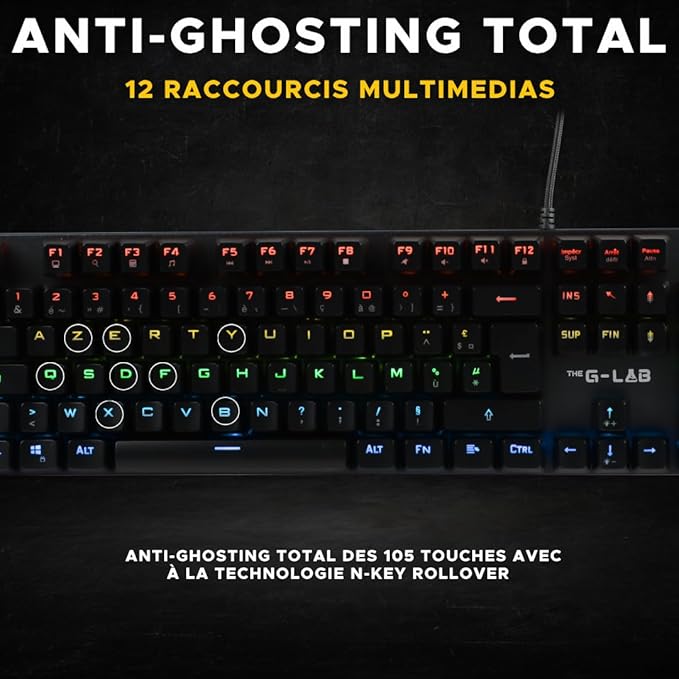 The G-Lab Keyz Carbon Ex - Clavier Mécanique Gaming