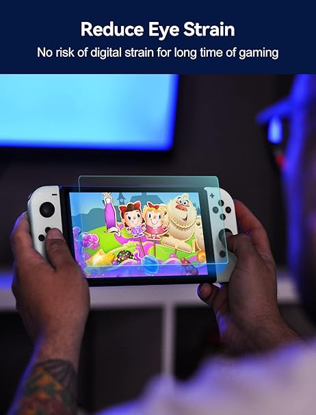 amFilm Verre Trempé Protection d'écran pour Nintendo Switch OLED (3 Pièces)