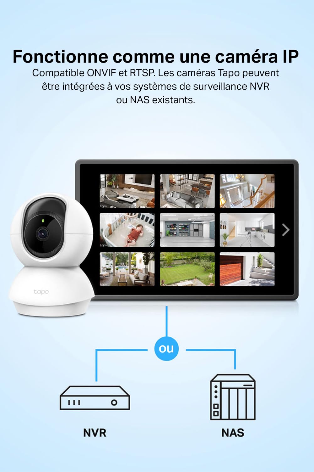 Tapo C21A 2K(3MP) Caméra Surveillance WiFi intérieure 360°
