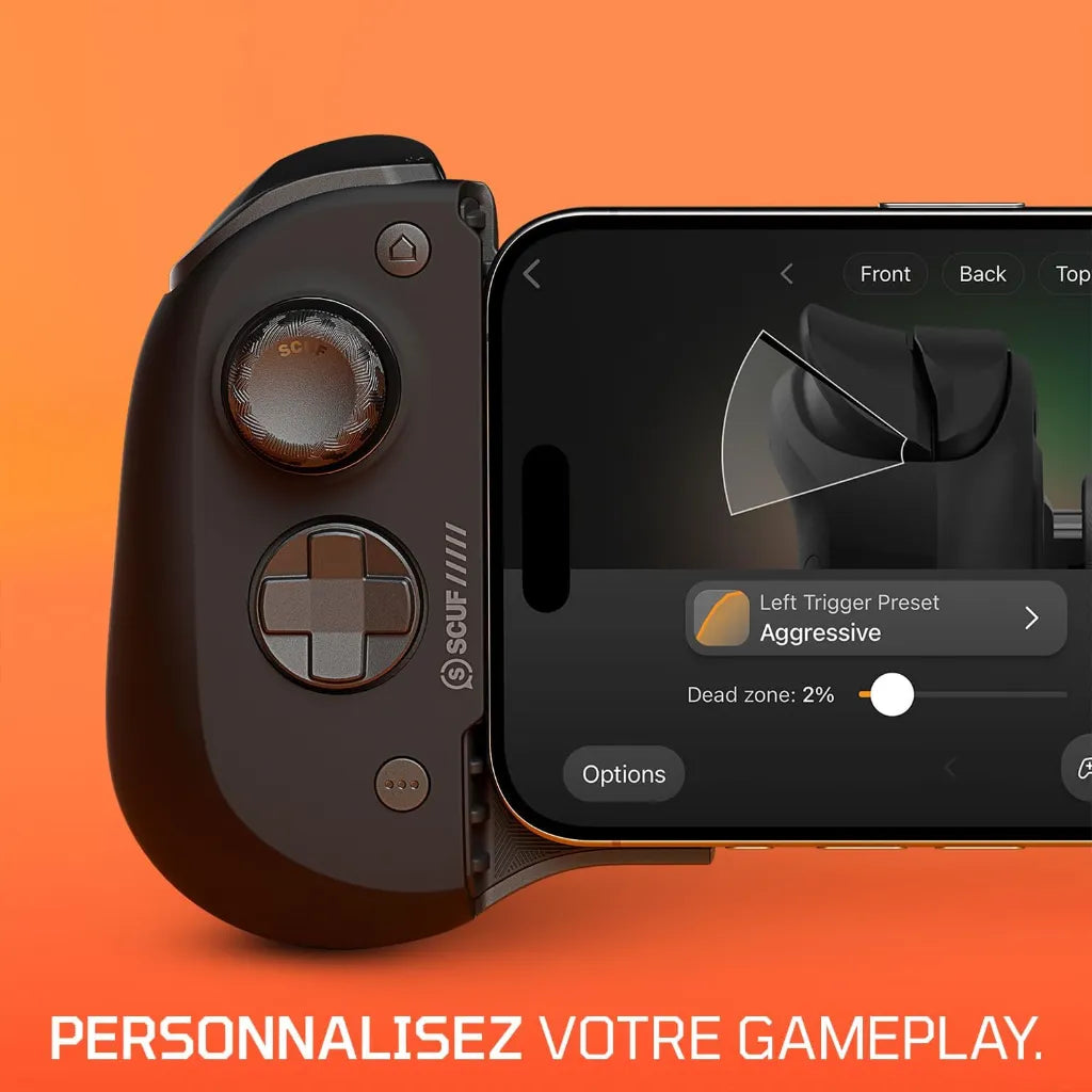 SCUF NOMAD Manette de Jeu Mobile Sans Fil – Palettes Arrière – Noir