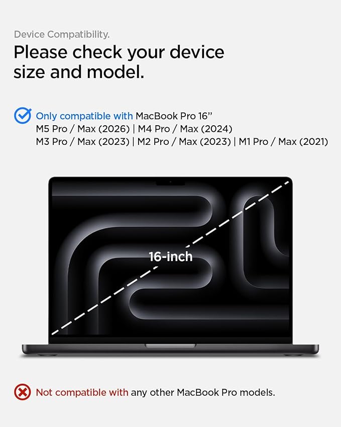 Spigen Glas.tR Slim Verre trempé pour Macbook Pro 16 Pouces (M3 / M3 Pro / M3 Max / M2 Pro / M2 Max / M1 Pro / M1 Max), Couverture complète, Extreme Résistant aux Rayures, Ultra Claire