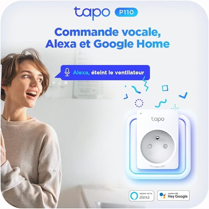 TP-Link  Prise Connectée WiFi, 16A Type E, Tapo P110