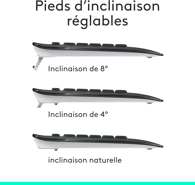 Logitech MK540 Combo Clavier Souris sans Fil Windows, Clavier AZERTY Français - Noir