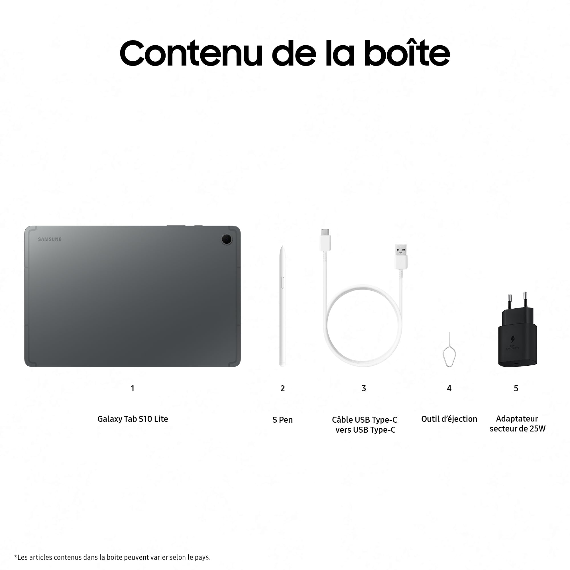 Samsung Galaxy Tab S10 Lite 10.9" - 128Go - Gris