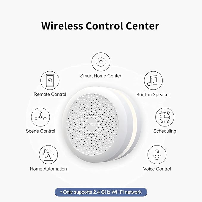 Aqara Hub Domotique M1S Gen 2, Pont sans Fil Smart Home  Prend en Charge Alexa, Google Assistant, HomeKit et IFTTT