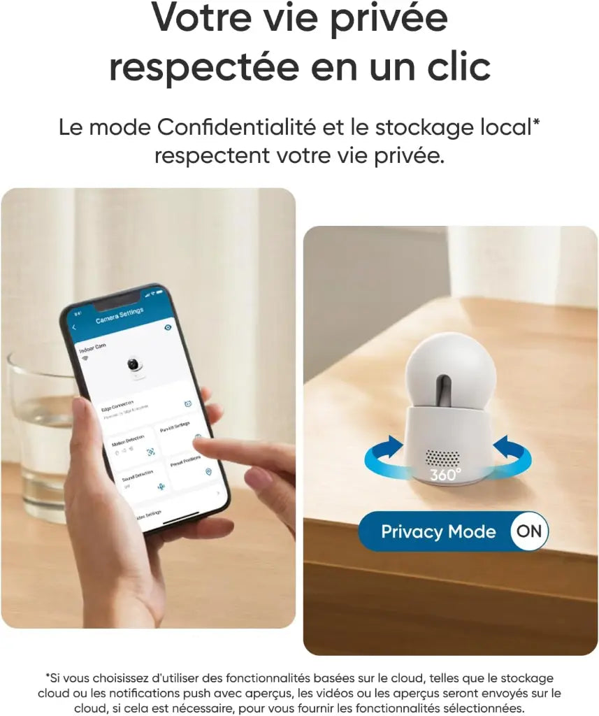 eufy Security Caméra Intérieure E30 – Surveillance 4K UHD, Rotation 360°, Inclinaison, Compatible HomeKit