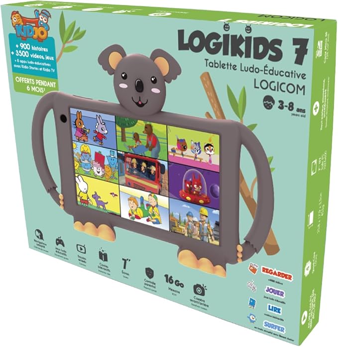 Logikids 7 - Tablette Enfant - 7 inch - 2GB - 16GB