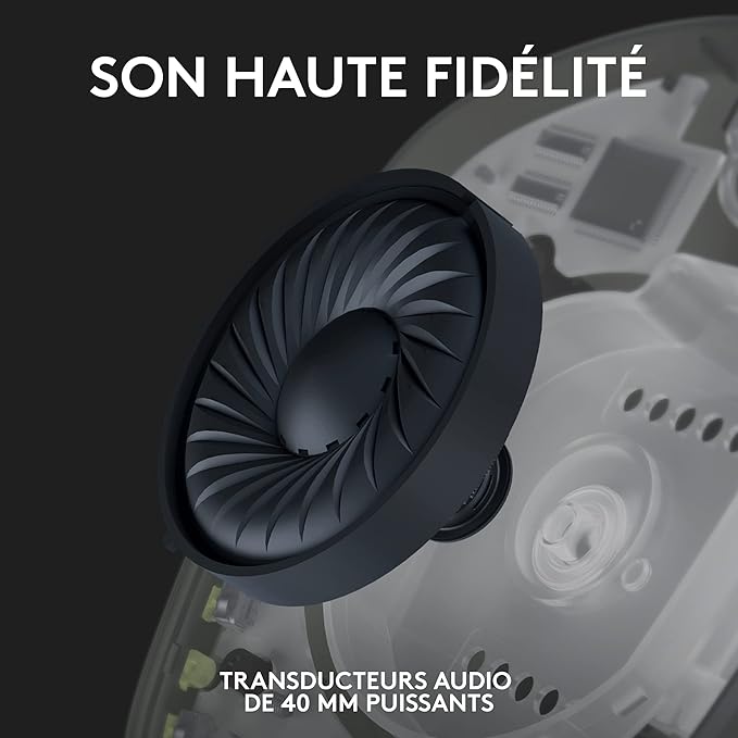 Logitech G435 LIGHTSPEED et Bluetooth sans Fil Casque Gamer, léger circum-auriculaire, Micro intégré (Noir)