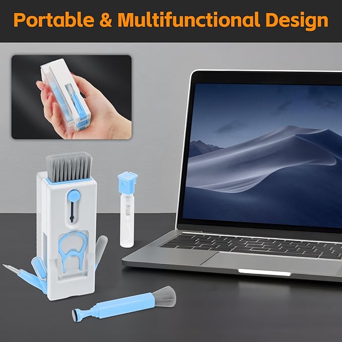 Alyvisun Kit de nettoyage de clavier, multifonction 11 en 1, pour ordinateur portable, téléphones, écouteurs