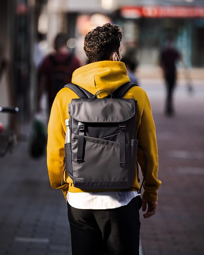tomtoc Sac à dos pour ordinateur portable, Sophistiqués Daypack avec compartiment pour 13-16 pouces