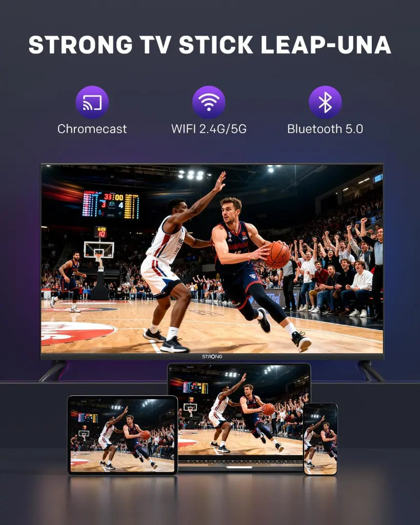 STRONG Leap-UNA Stick De Streaming Box Android TV, Wi-FI, Chromecast Intégré, Box TV Android 11