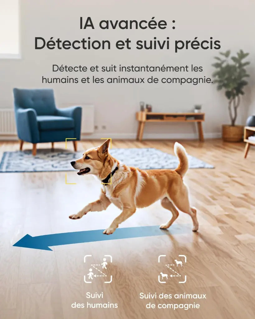 eufy Security Caméra Intérieure E30 – Surveillance 4K UHD, Rotation 360°, Inclinaison, Compatible HomeKit