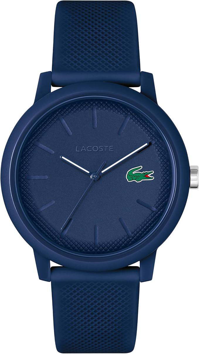 Lacoste Montre Analogique à Quartz pour Homme avec Bracelet en Silicone Bleu Marine