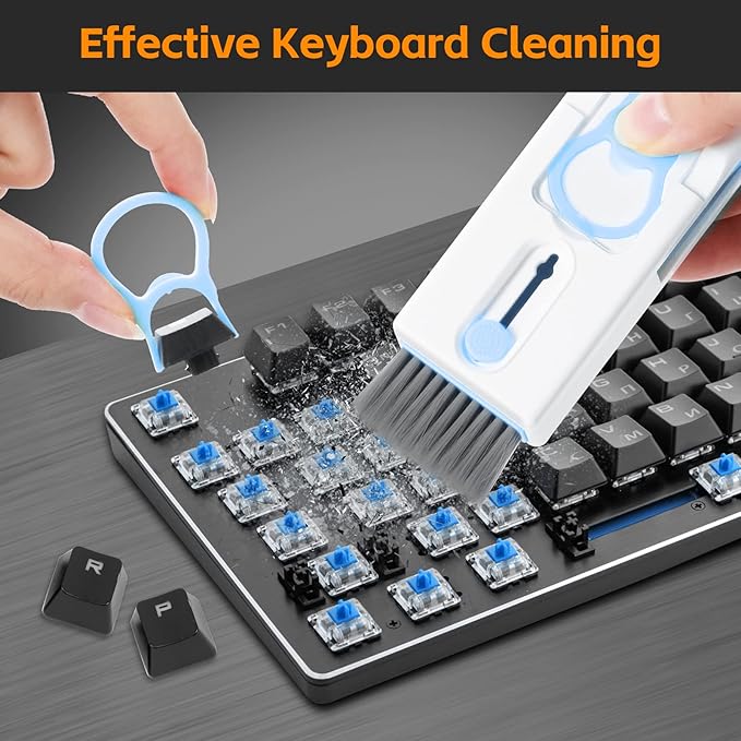 Alyvisun Kit de nettoyage de clavier, multifonction 11 en 1, pour ordinateur portable, téléphones, écouteurs