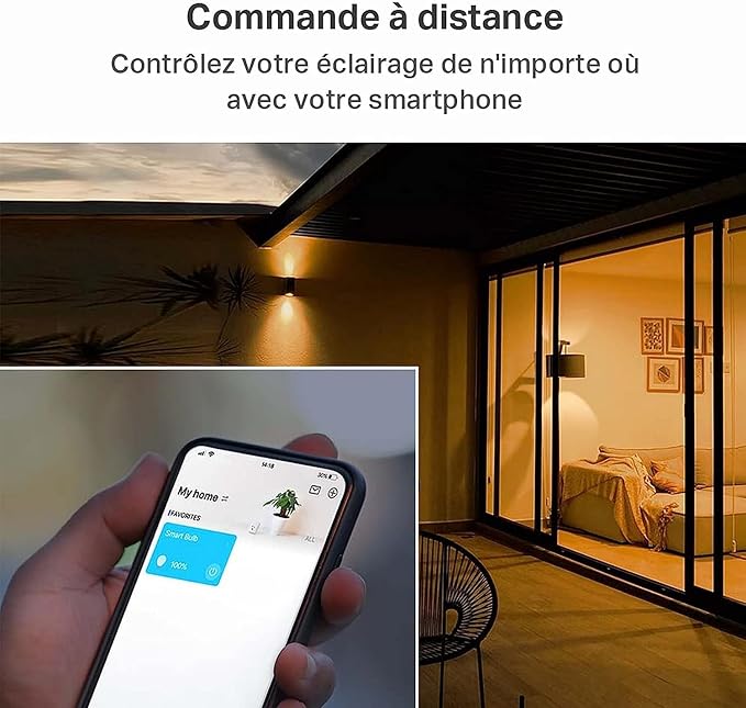 Tapo Ampoule Connectée WiFi, Ampoule LED E27  8.7 W 806Lm Compatible avec Alexa et Google Home
