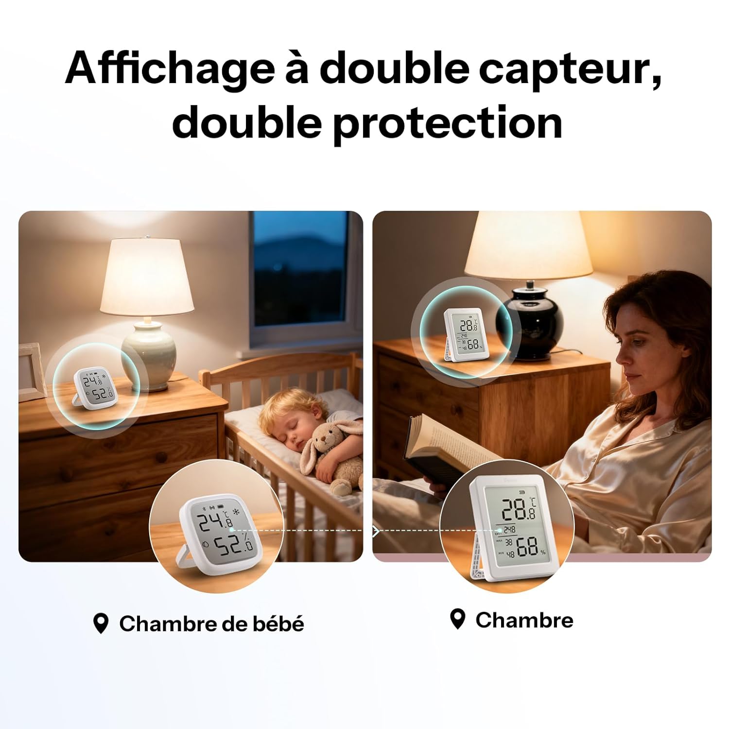 SONOFF SNZB-02D Mini Capteur ZigBee de Température et d'humidité Intelligent