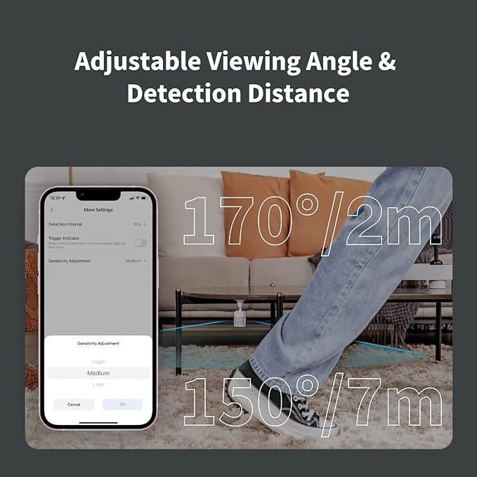 Aqara Détecteur de Mouvement P1, NÉCESSITE AQARA HUB, Connexion Zigbee, pour Système d'Alarme et Domotique Intelligente