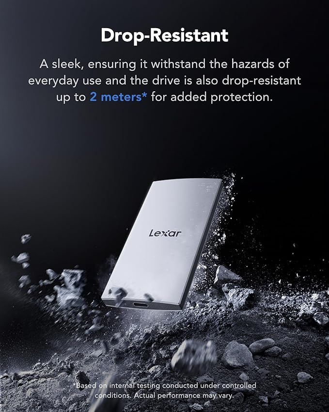 Lexar ES3 SSD Externe 2To, USB3.2 Gen2 Portable SSD