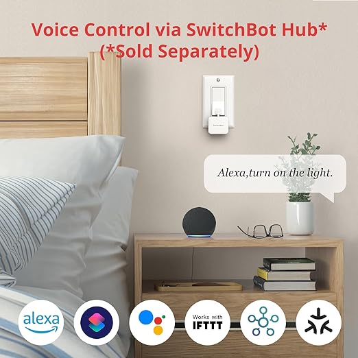SwitchBot Interrupteur Intelligent Bluetooth - Petit Robot d'Interrupteur avec APP Contrôle et Minuteur Programmable