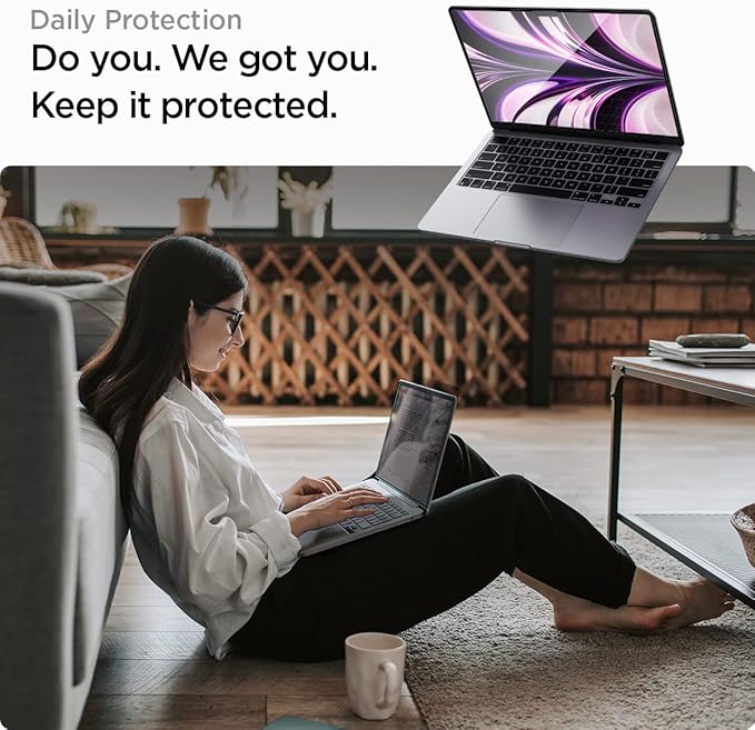 Spigen Glas.tR Slim Verre trempé Protection Écran pour MacBook Air 13.6 Pouces M3 (2024), M2 (2022)