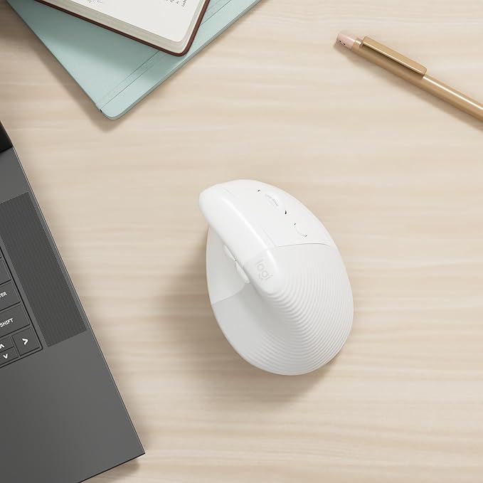 Logitech Lift for Mac, Souris Ergonomique Verticale sans Fil, Bluetooth, Clics et Roulette Smartwheel Discrets