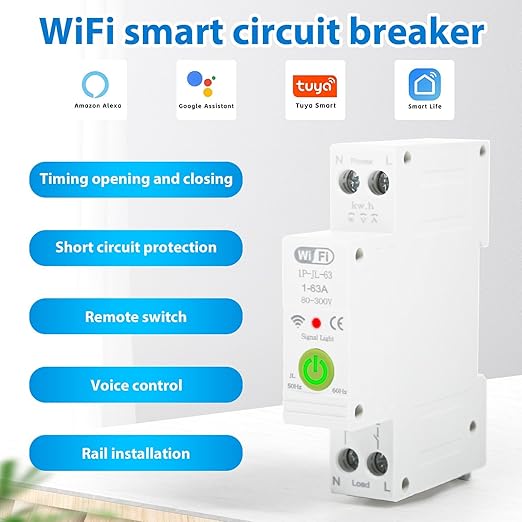 Tuya Disjoncteur Intelligent WIFI Avec Mesure De Consommation