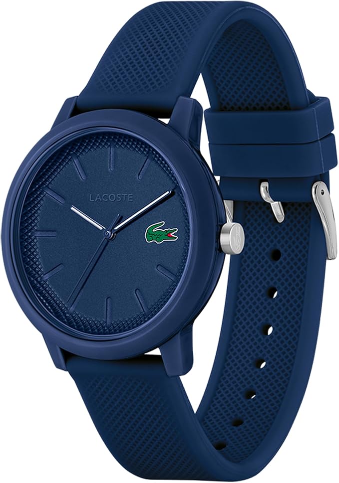 Lacoste Montre Analogique à Quartz pour Homme avec Bracelet en Silicone Bleu Marine