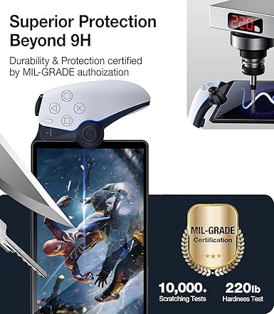 Spigen Glas.tR EZ Fit Verre Trempé compatible avec Sony PlayStation Portal Remote Player, 1 Pièce