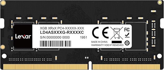 Lexar SODIMM RAM DDR4 8Go, 3200 MHz, Mémoire pour PC Ordinateur Portable