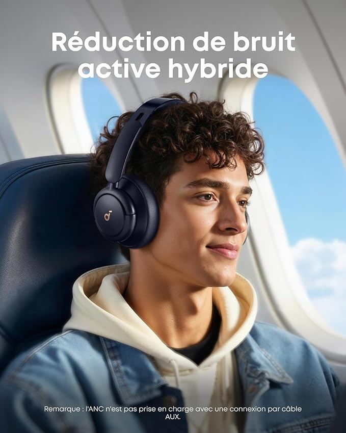 Casque Soundcore par Anker Life Q30 réduction de Bruit Active Hybride