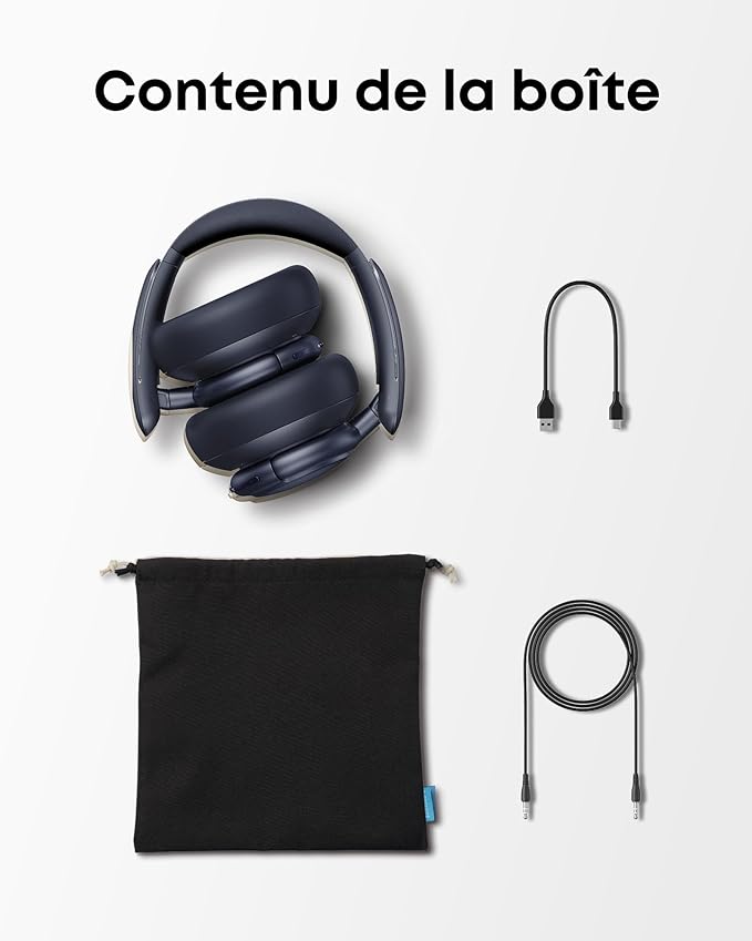 Casque Soundcore par Anker Life Q30 réduction de Bruit Active Hybride