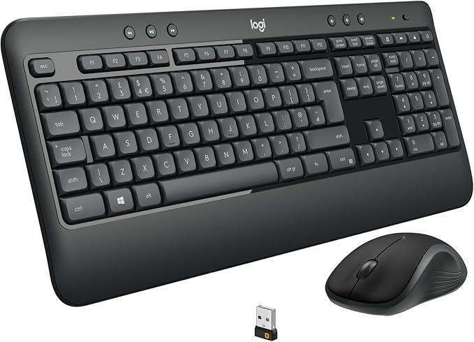 Logitech MK540 Combo Clavier Souris sans Fil Windows, Clavier AZERTY Français - Noir